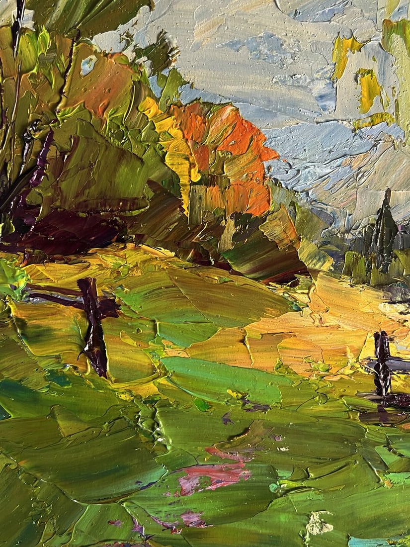 Oil painting Autumn mountain meadows Boris Serdyuk - 5