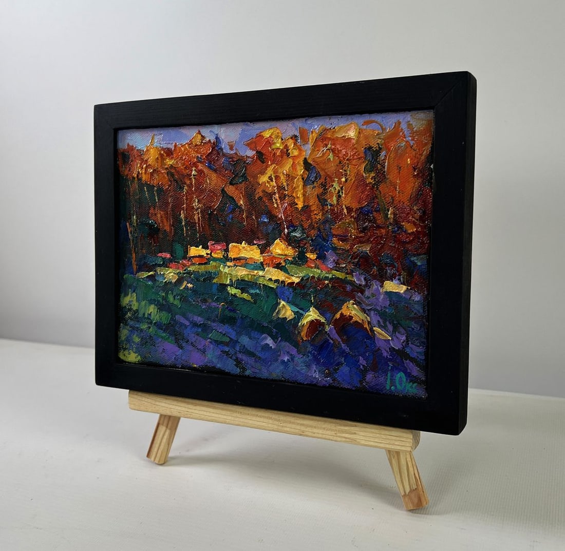 Oil painting Fires ignite darkness and silence Oksana Ivanyuk - 2