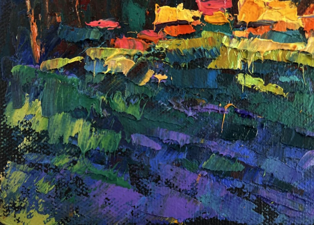 Oil painting Fires ignite darkness and silence Oksana Ivanyuk - 6