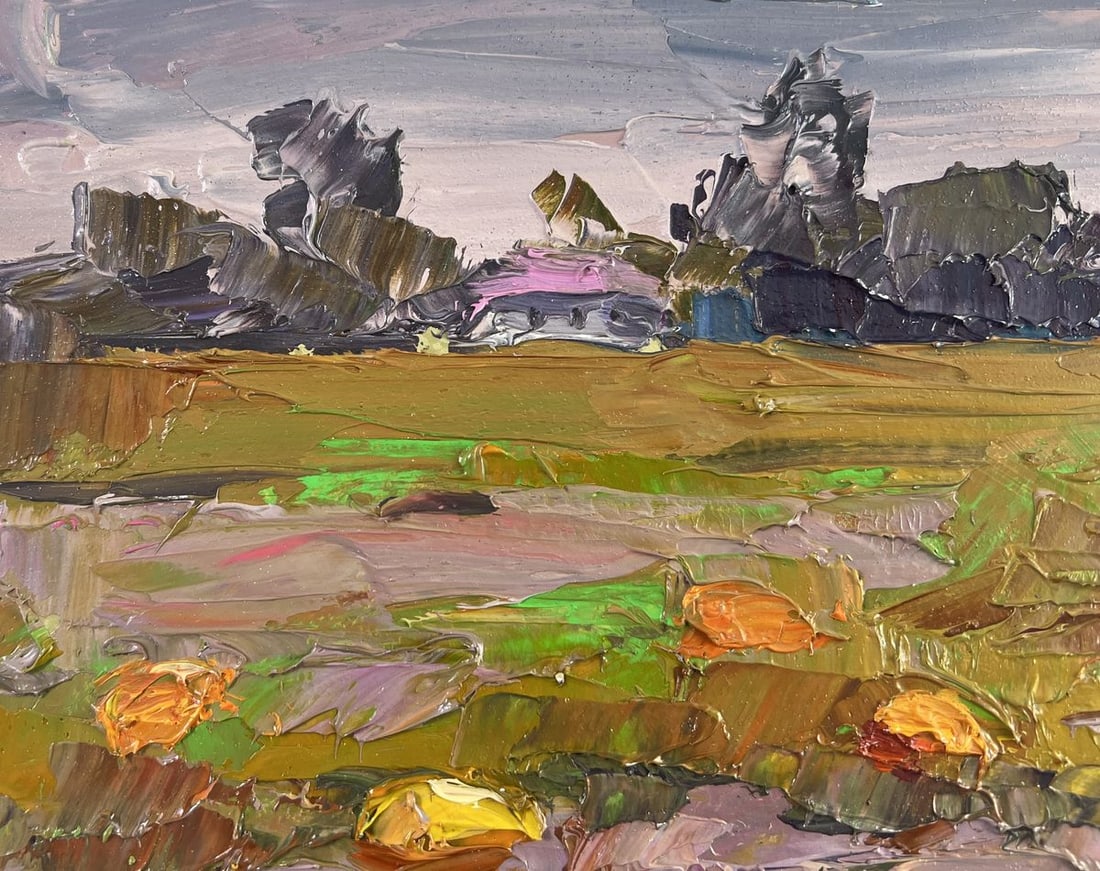 Oil painting Autumn has come to the pumpkin field Boris Serdyuk - 7
