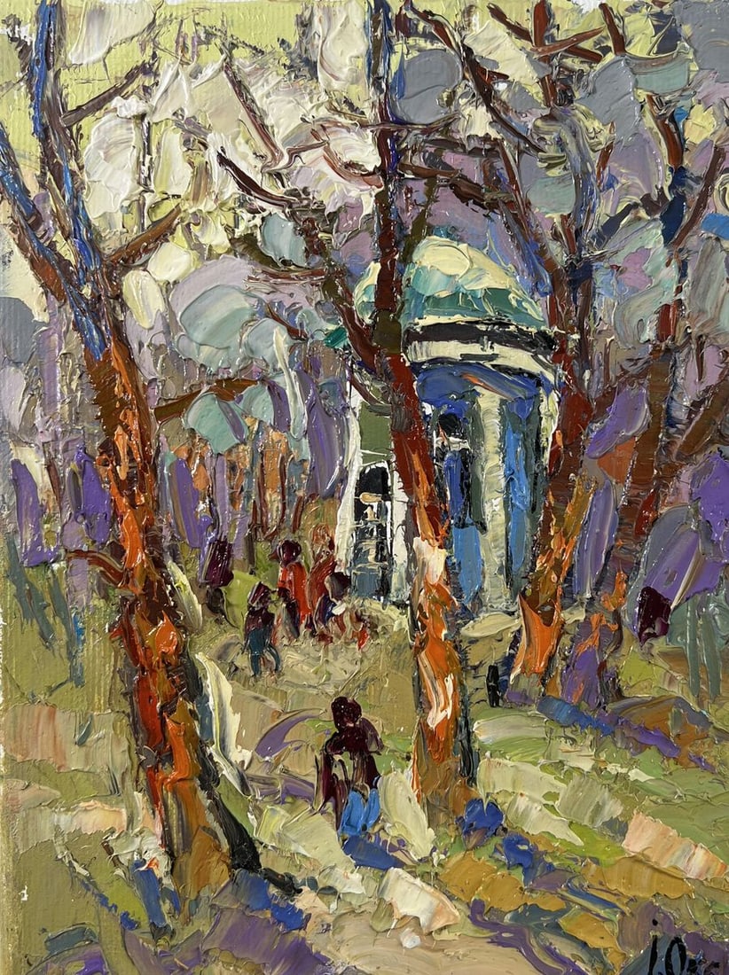 Oil painting A walk in the park Oksana Kalenyuk - 3
