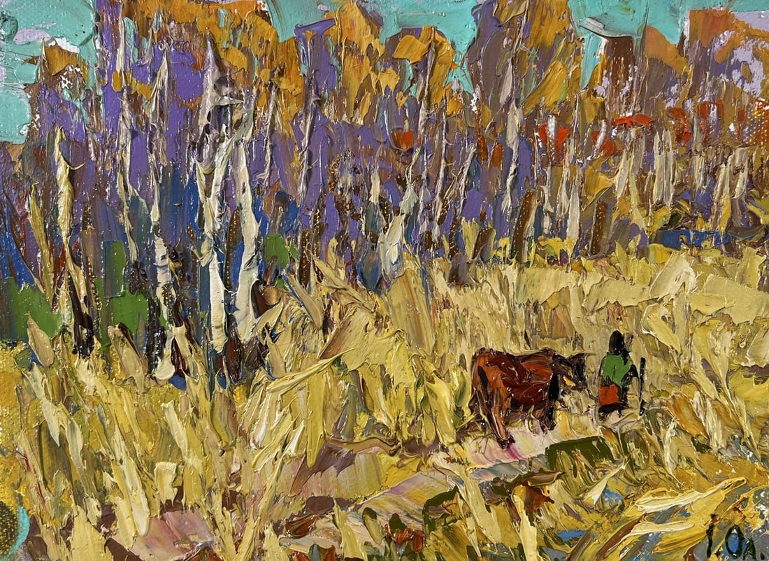 Oil painting At the forest edge Alex Kalenyuk - 3