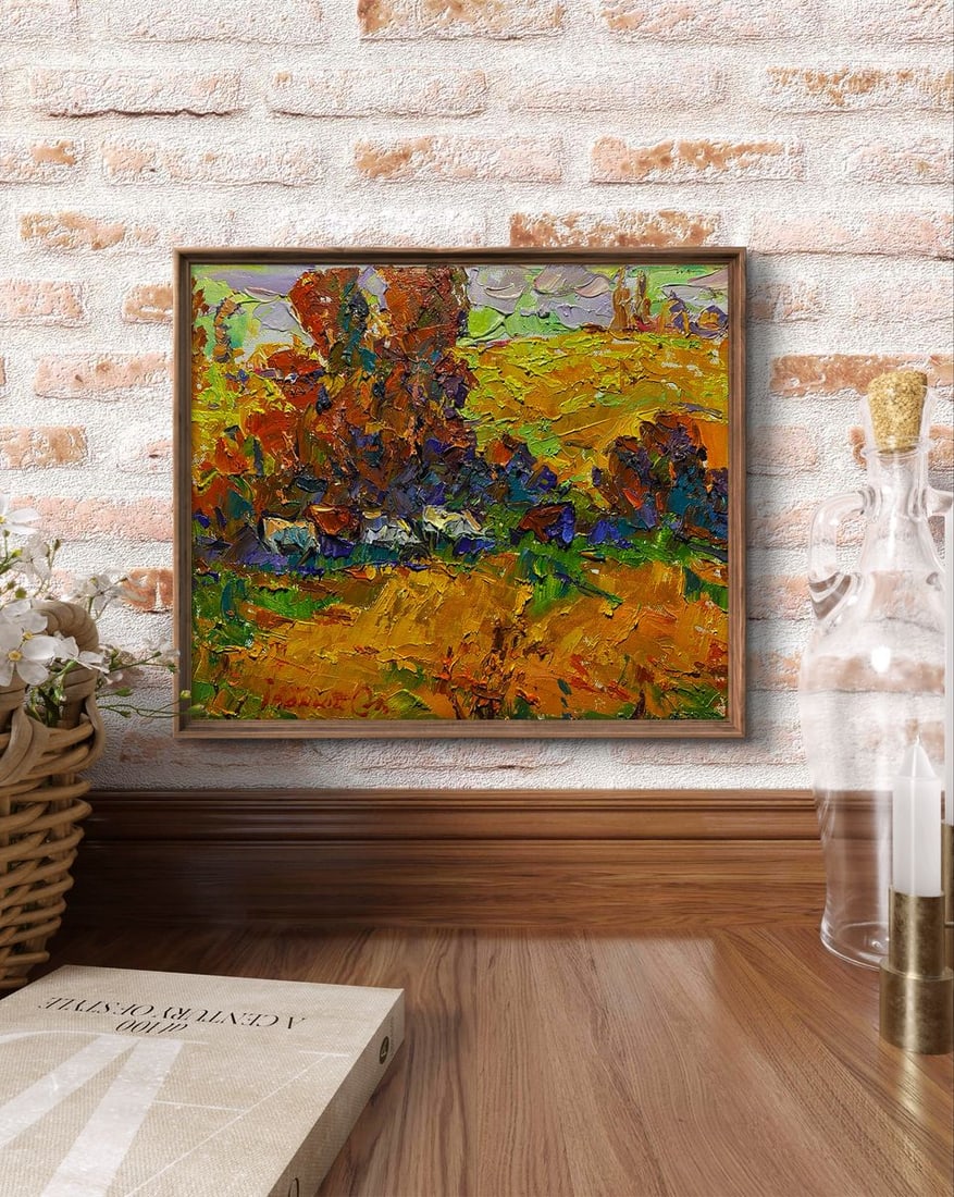 Oil painting Golden autumn meadows Alex Kalenyuk - 2