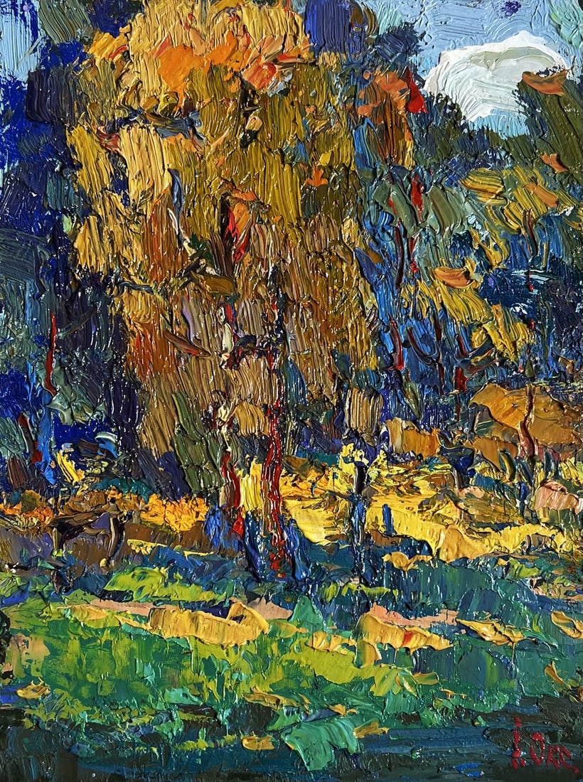 Oil painting Sunbeams on the meadows Oksana Kalenyuk - 3
