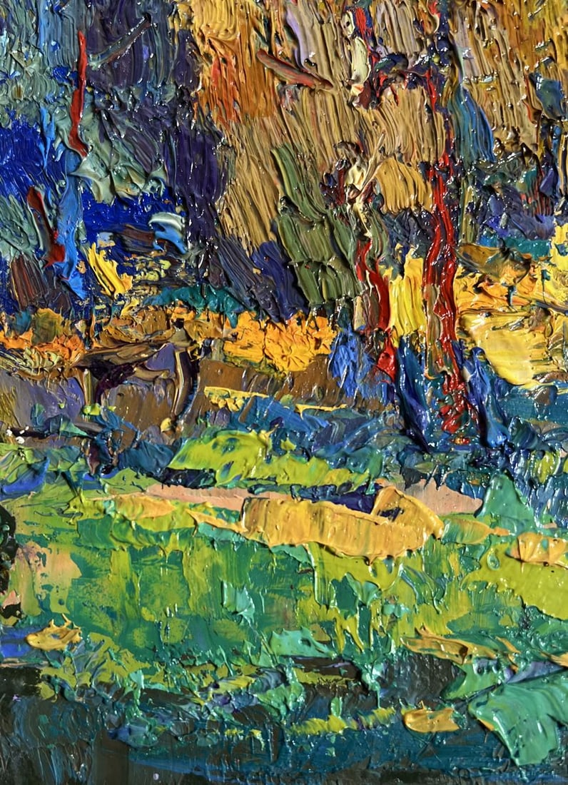 Oil painting Sunbeams on the meadows Oksana Kalenyuk - 6