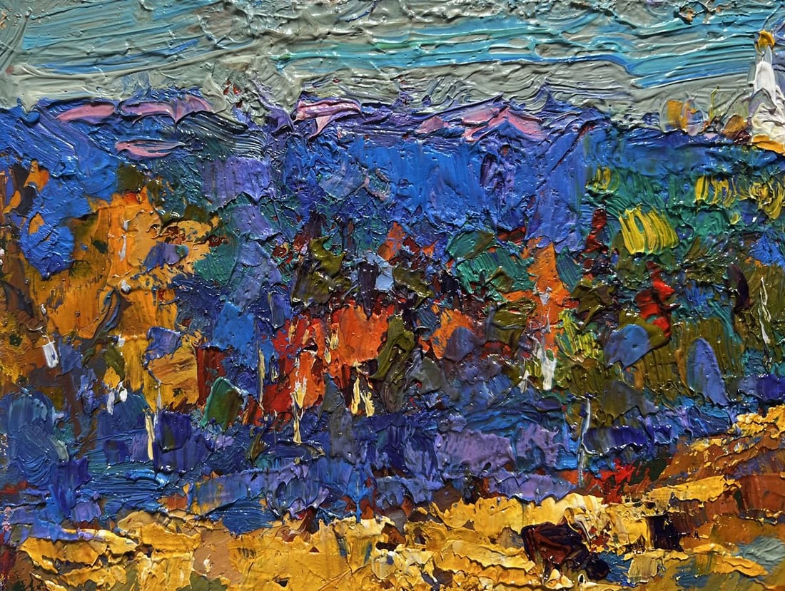 Oil painting Autumn light fog Oksana Kalenyuk - 4