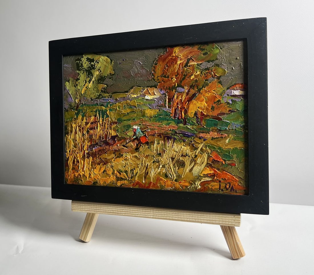 Oil painting In the autumn gardens Alex Kalenyuk - 2