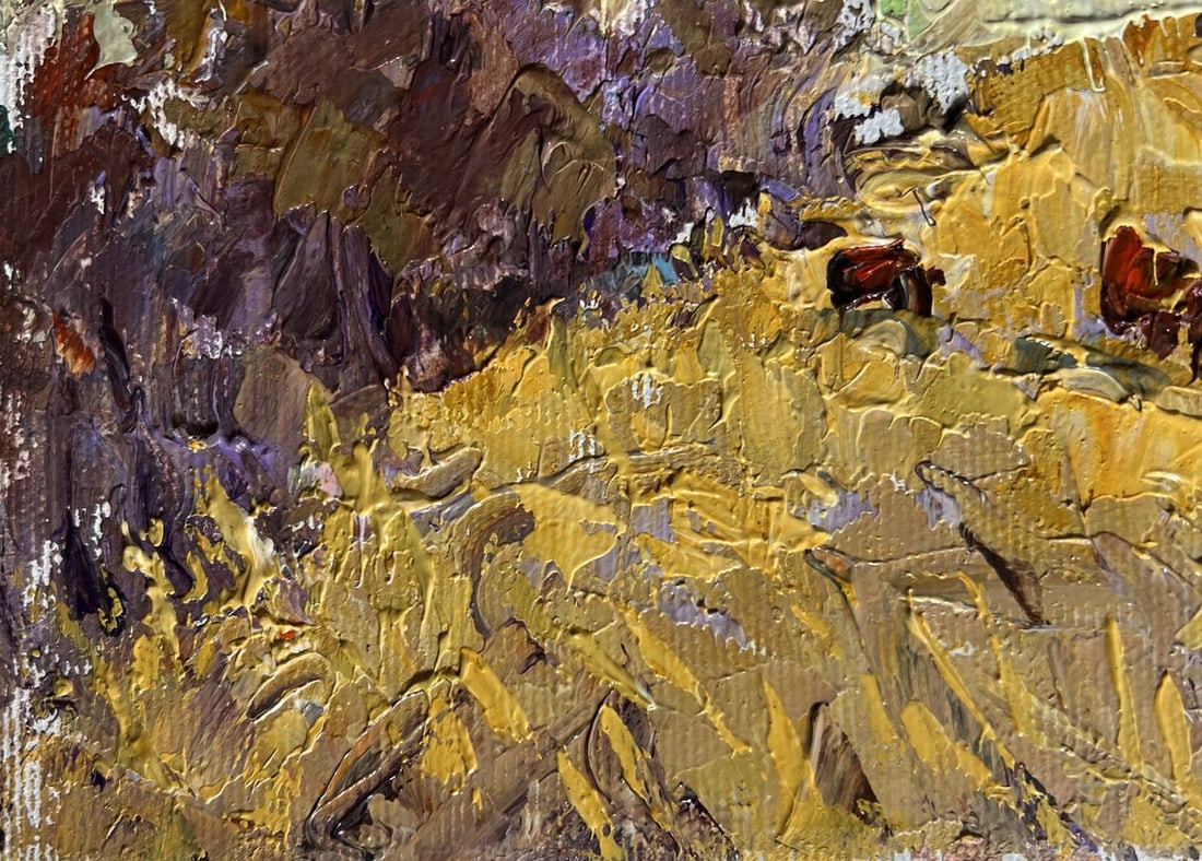 Oil painting Autumn golden fields Alex Kalenyuk - 6