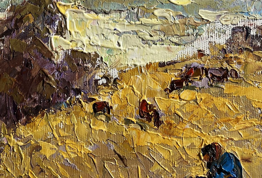 Oil painting Autumn golden fields Alex Kalenyuk - 8