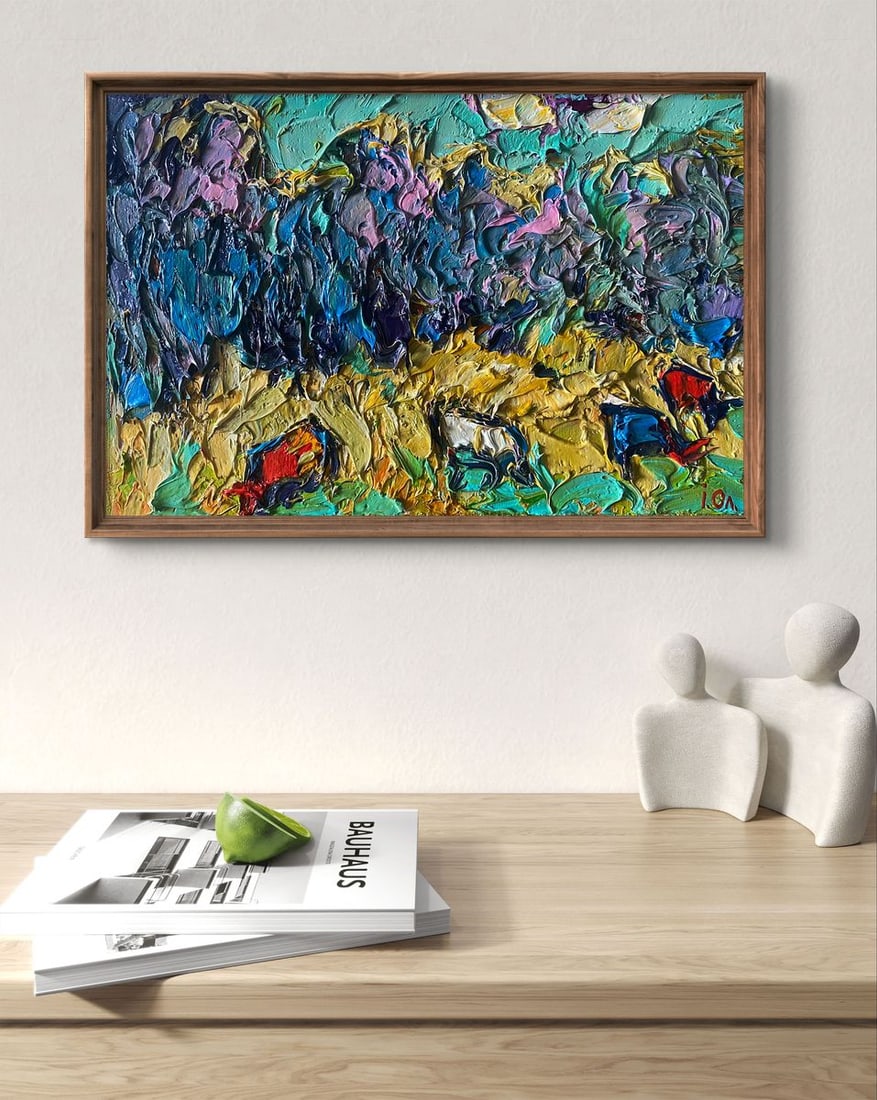 Oil painting In the autumn field Alex Kalenyuk - 2
