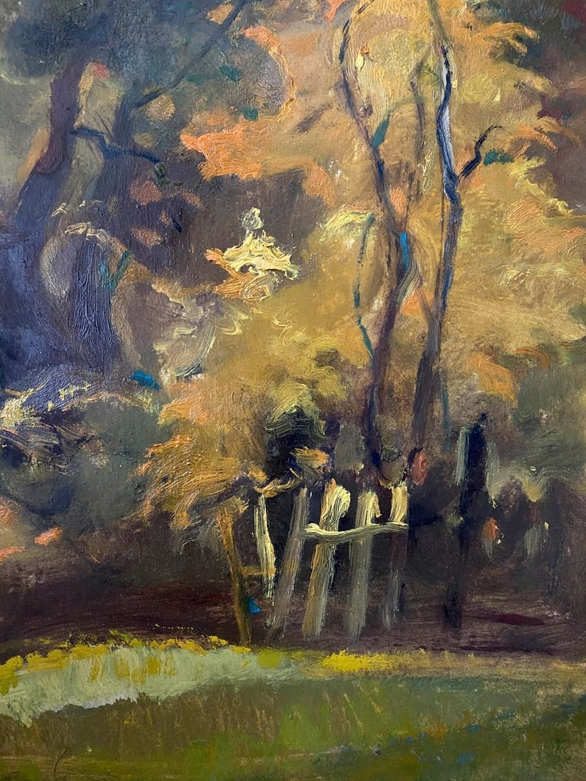 Oil painting Autumn and cow Litvinov Oleg Arkad'yevich - 2