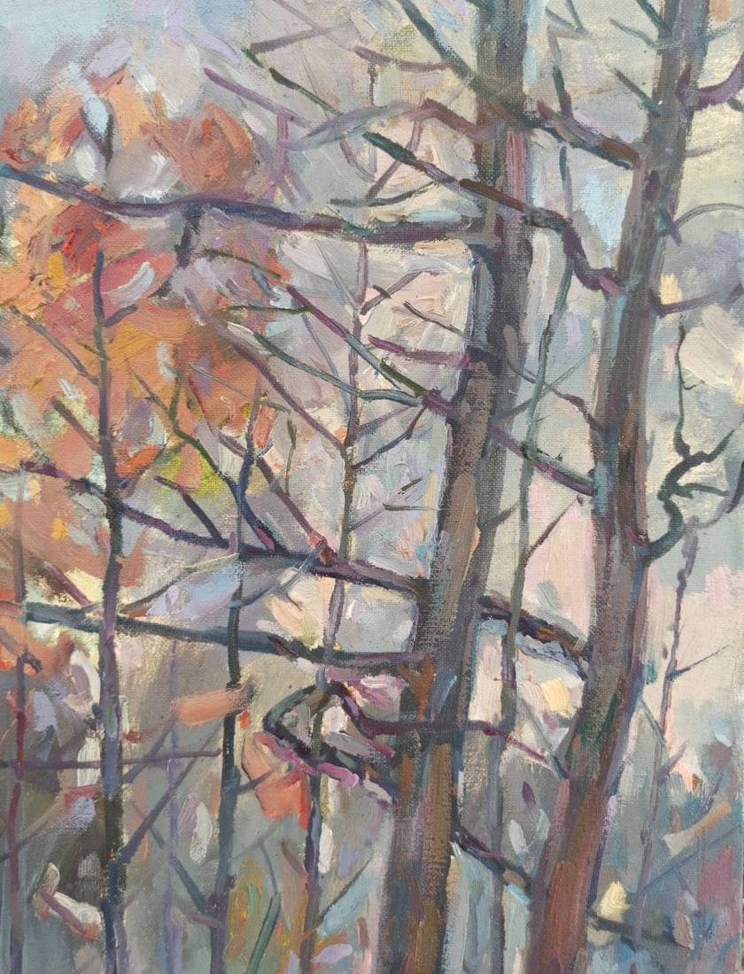 Oil painting Forest landscape Peter Tovpev - 4