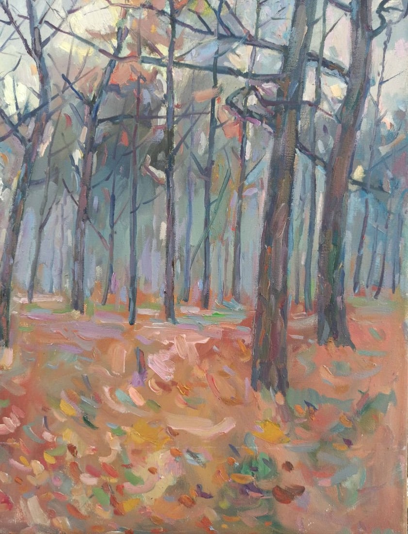 Oil painting Forest landscape Peter Tovpev - 7