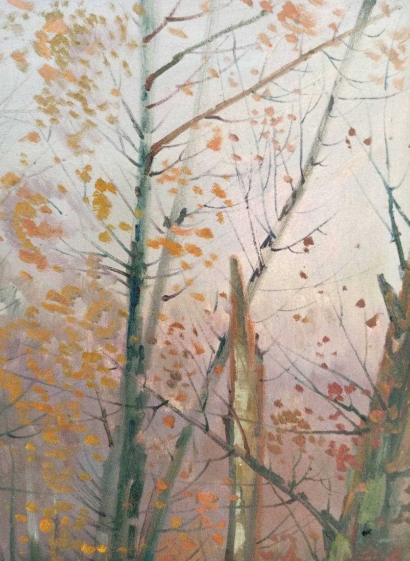 Oil painting Autumn forest Peter Tovpev - 4