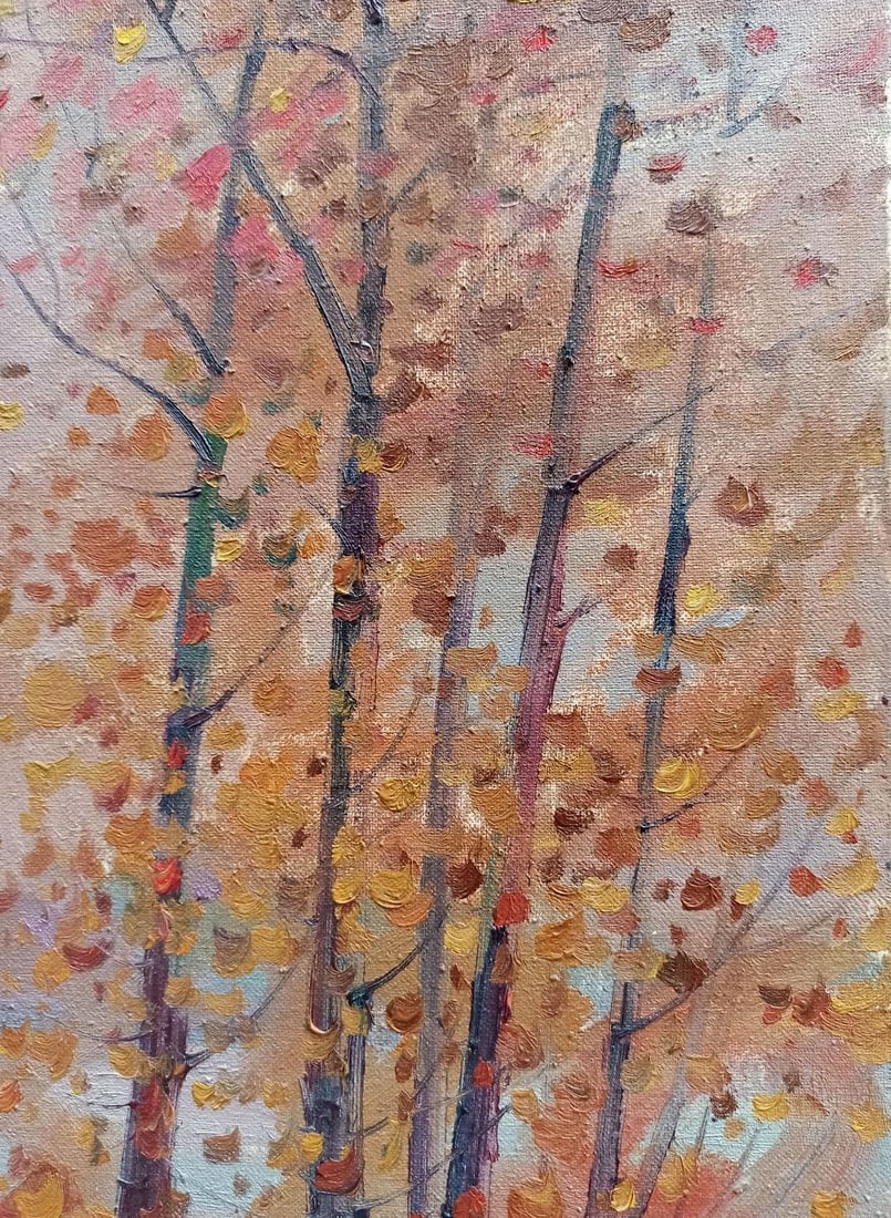 Oil painting Golden autumn Peter Tovpev - 5