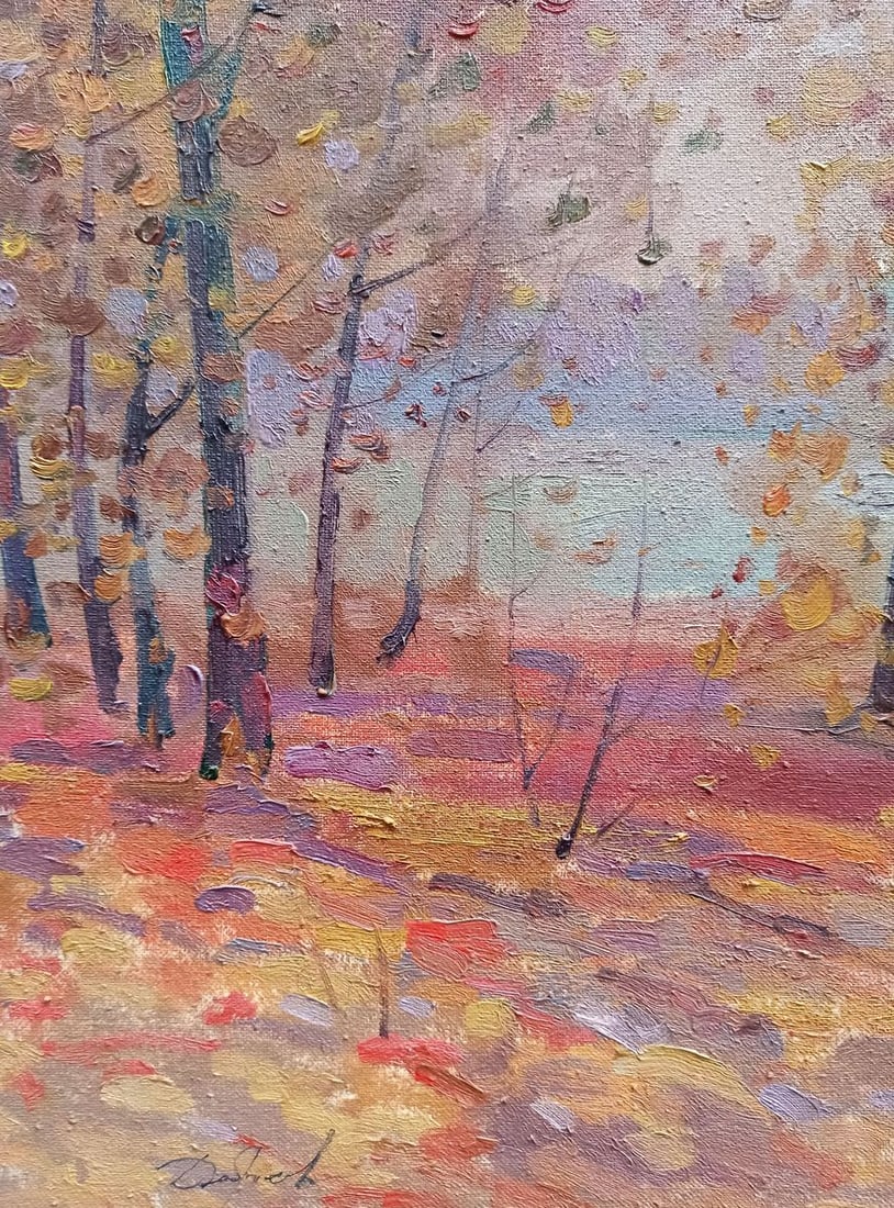 Oil painting Golden autumn Peter Tovpev - 6