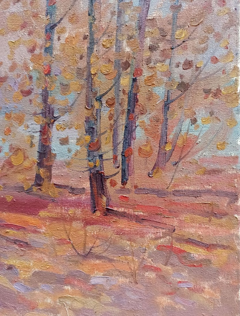Oil painting Golden autumn Peter Tovpev - 7