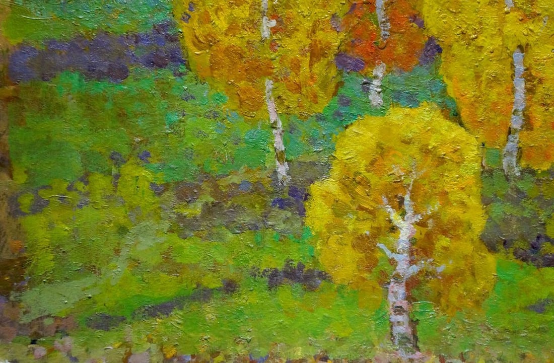 Oil painting Birch trees grow Ruban Grigory Savelievich - 2