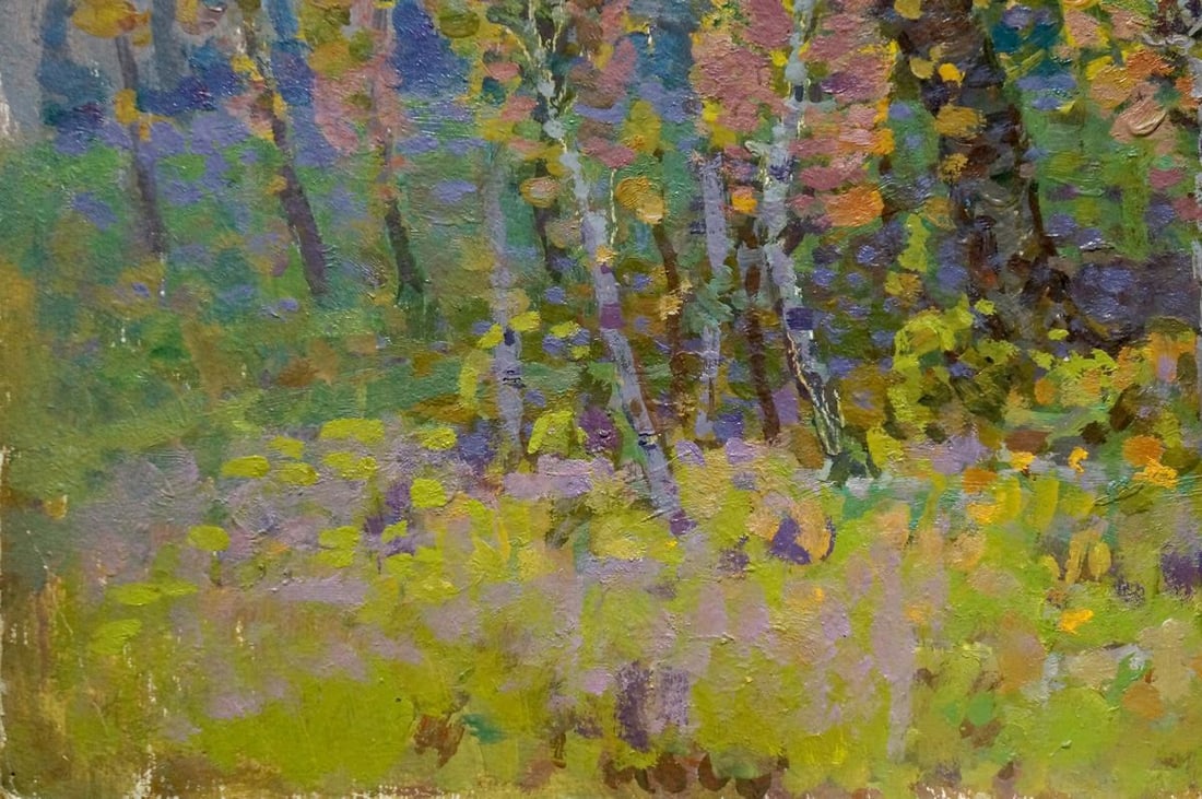 Oil painting Fog in the autumn forest Ruban Grigory Savelievich - 2