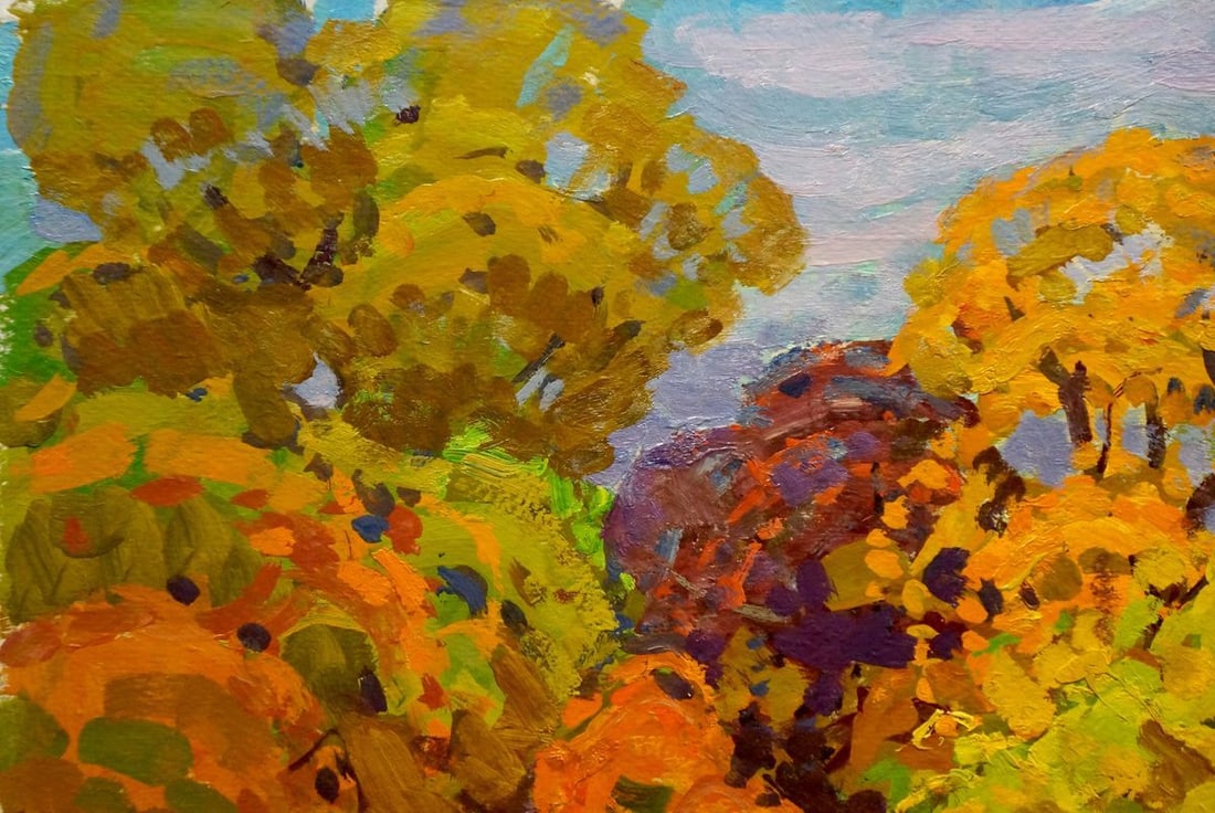 Oil painting Golden autumn Ruban Grigory Savelievich - 3