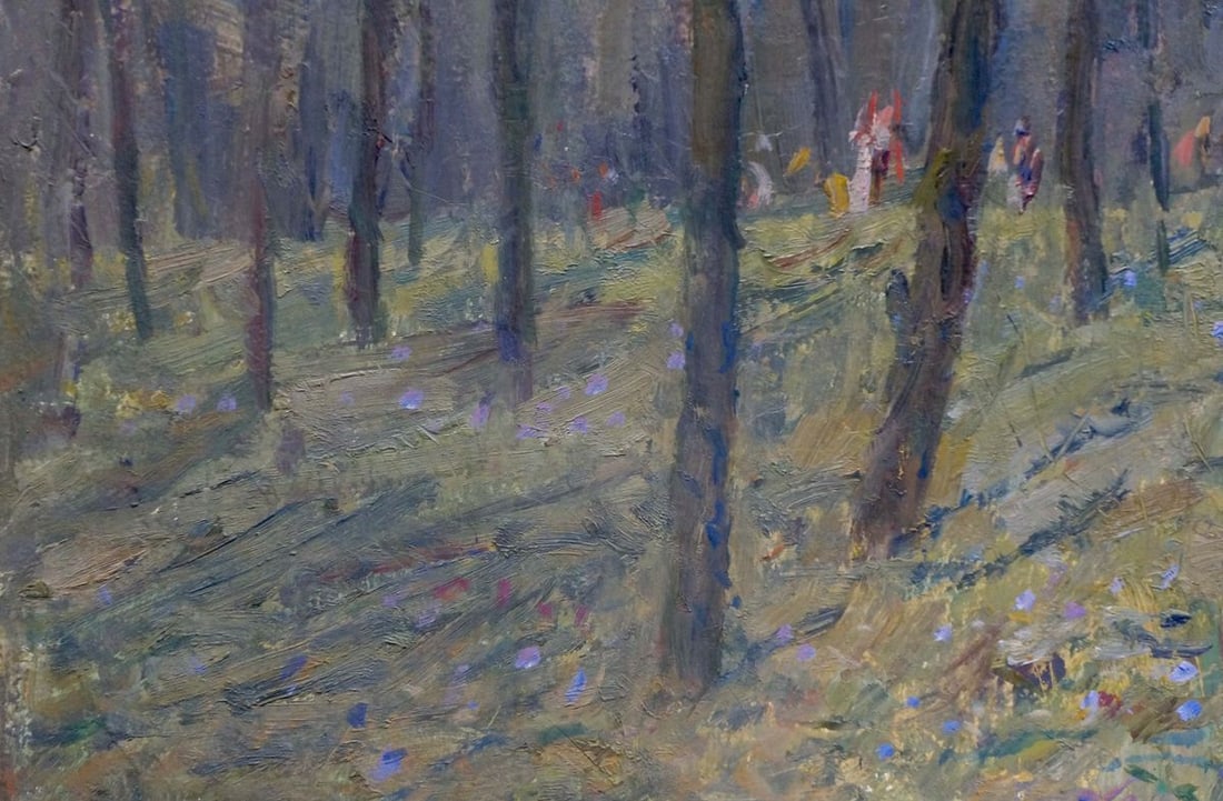 Oil painting People in the forest Petrashevsky Stanislav Vasilievich - 2
