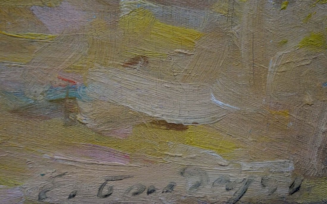Oil painting Autumn landscape - 6