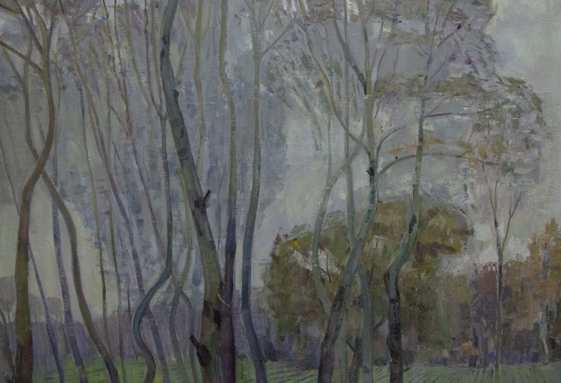 Oil painting Autumn landscape - 4