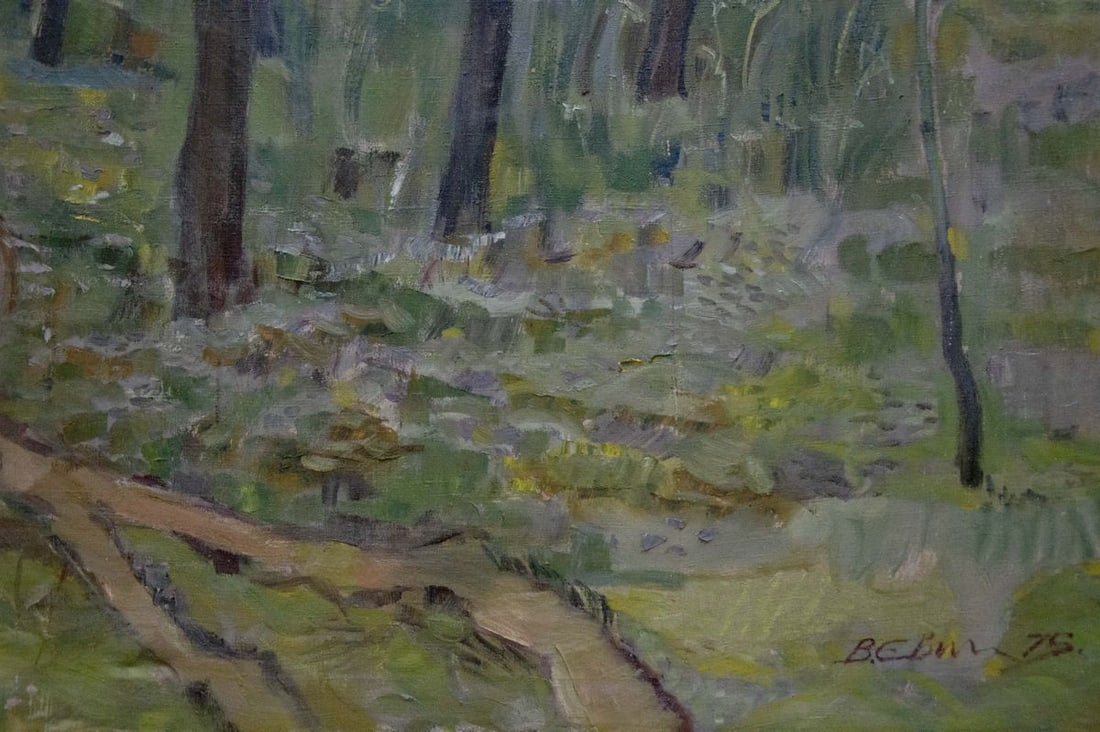 Oil painting Autumn landscape - 6