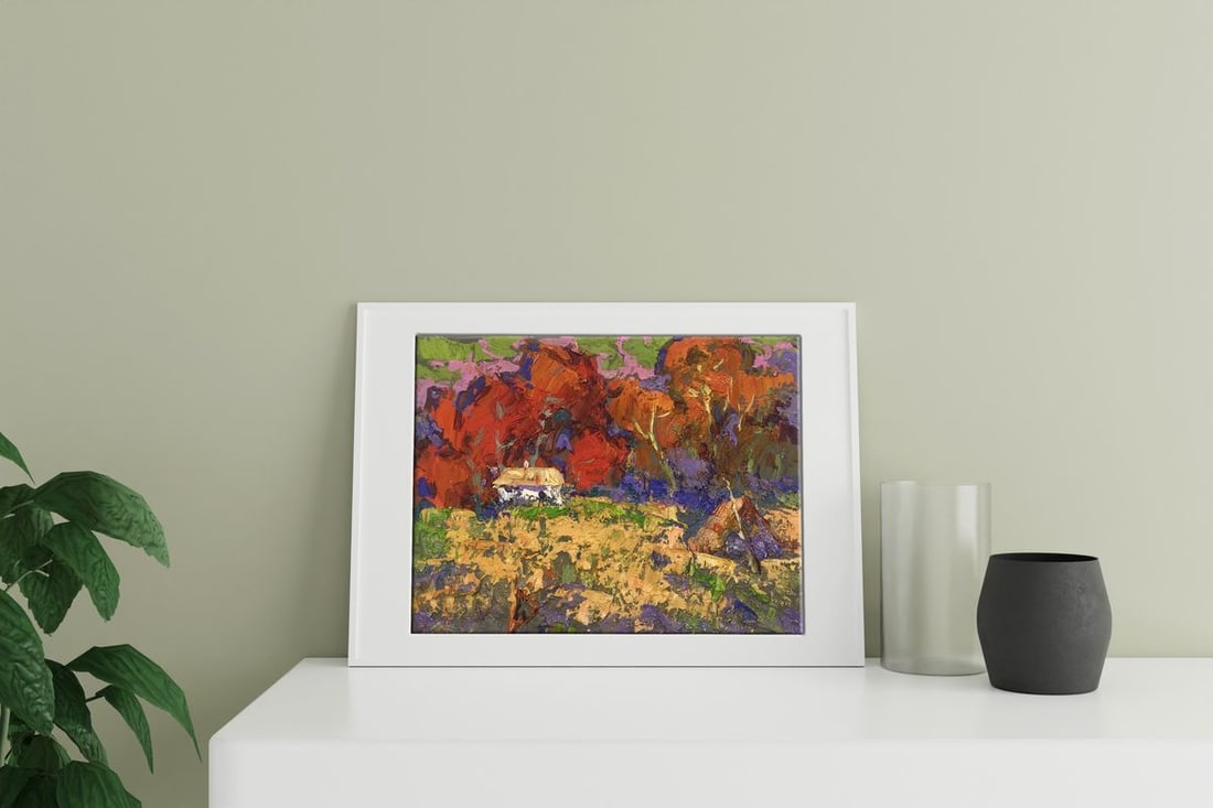Oil painting Autumn crimson Alex Kalenyuk - 3