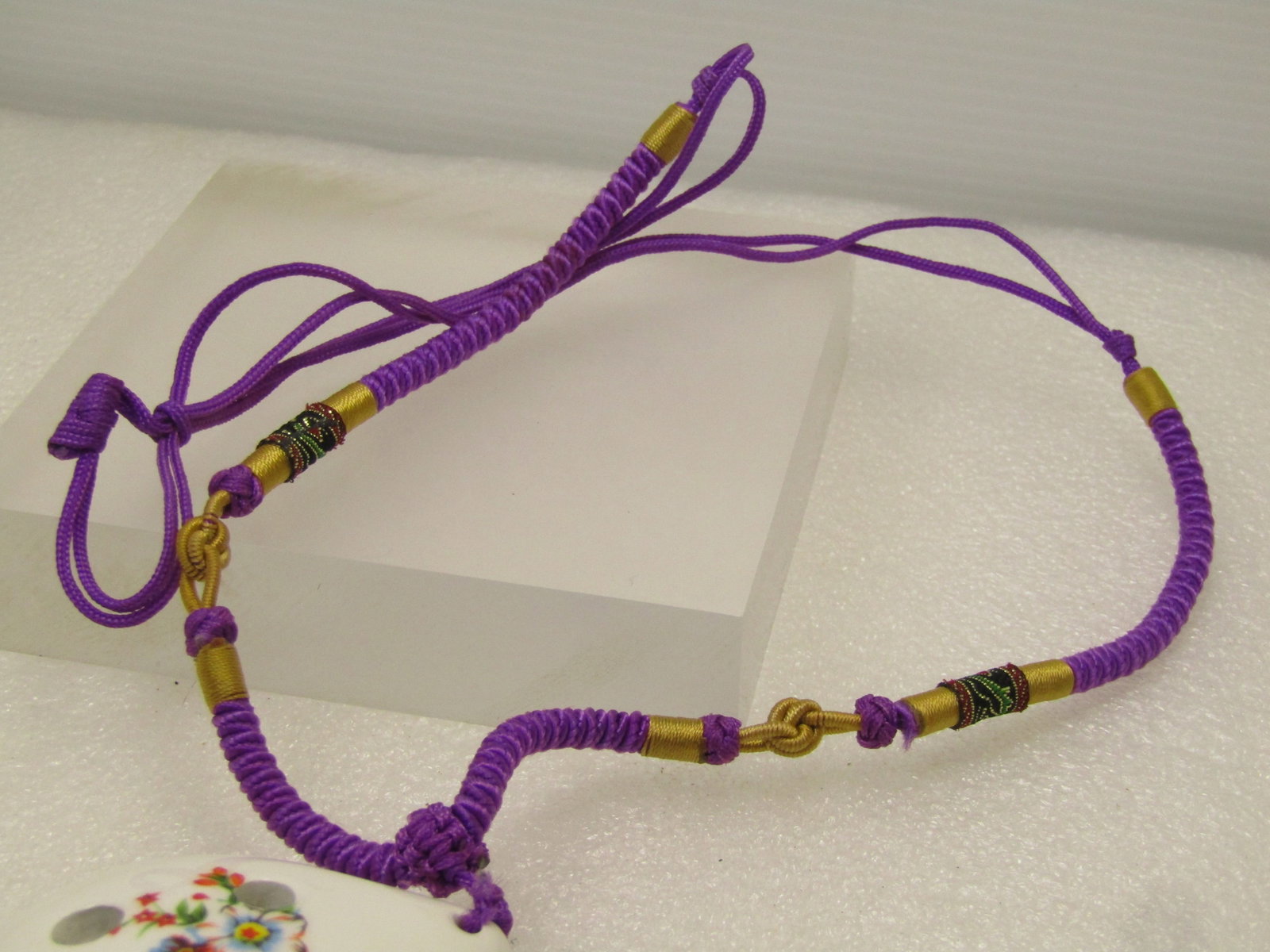 Vintage Handmade Ceramic Ocarina Macrame Necklace, 28", Adjustable Length, 1980's - 5