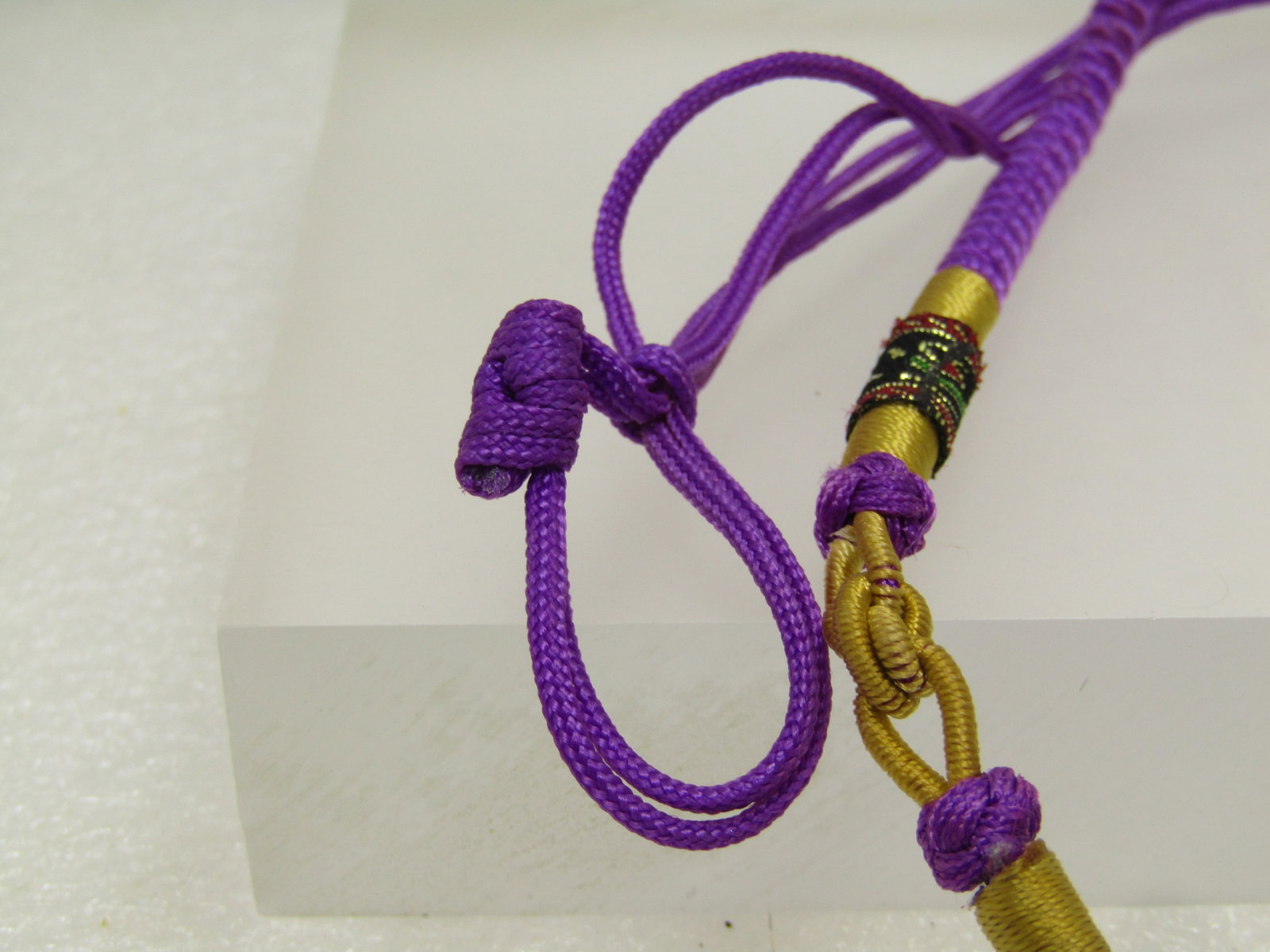 Vintage Handmade Ceramic Ocarina Macrame Necklace, 28", Adjustable Length, 1980's - 6