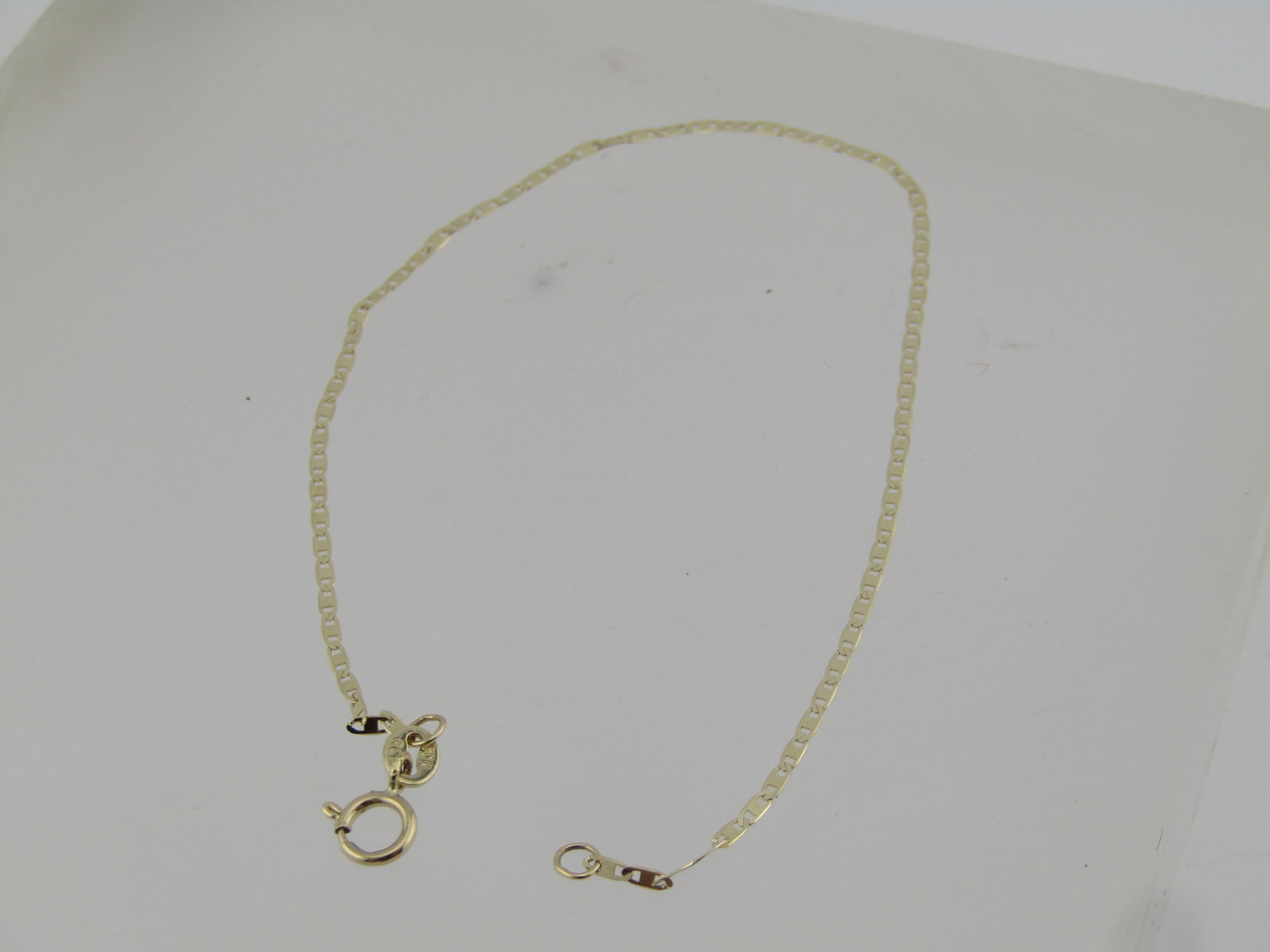 10kt 2mm Nautical Link Bracelet, 7", New - 3