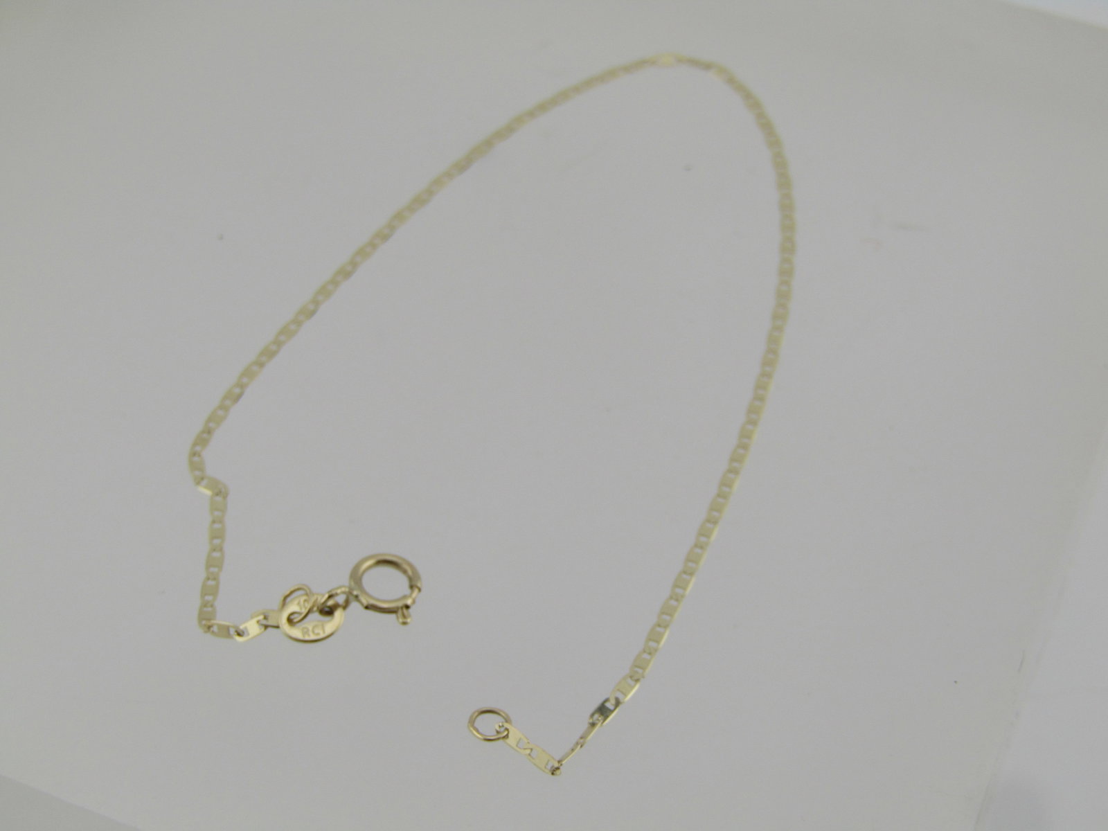 10kt 2mm Nautical Link Bracelet, 7", New - 4