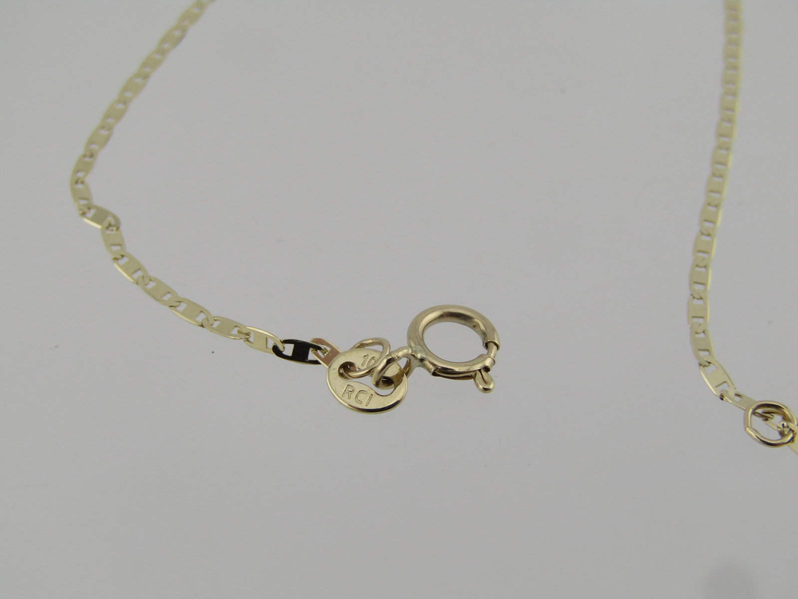 10kt 2mm Nautical Link Bracelet, 7", New - 5
