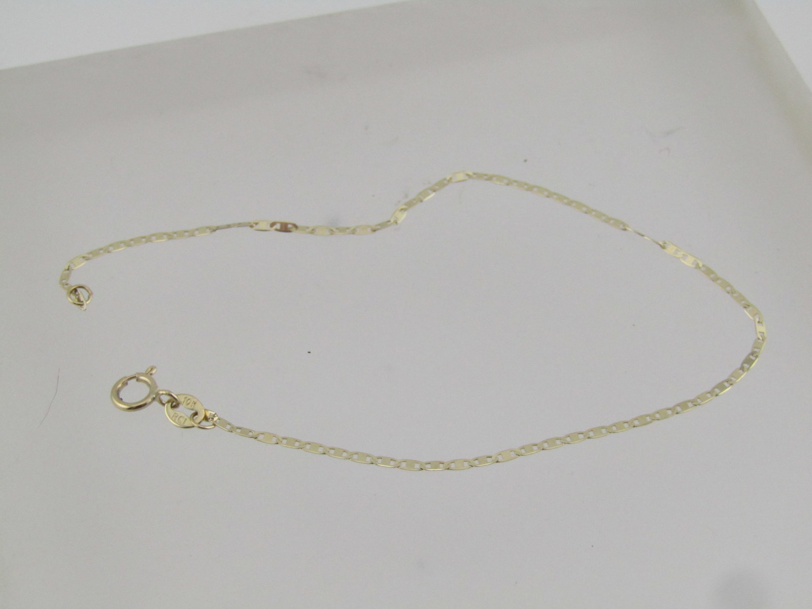 10kt 2mm Nautical Link Bracelet, 7", New - 6