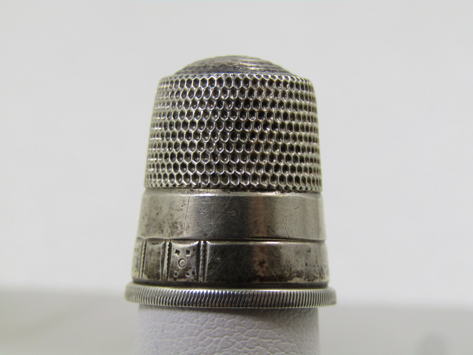 Vintage Sterling Thimble, Sz. 12, Signed, 1930's-1950's - 3