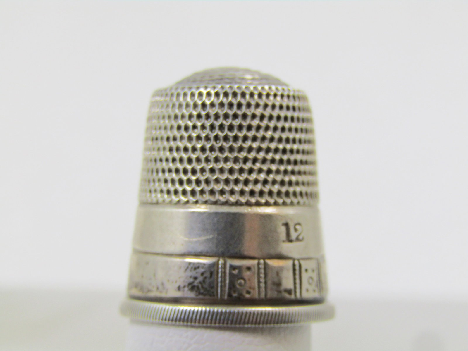 Vintage Sterling Thimble, Sz. 12, Signed, 1930's-1950's - 4