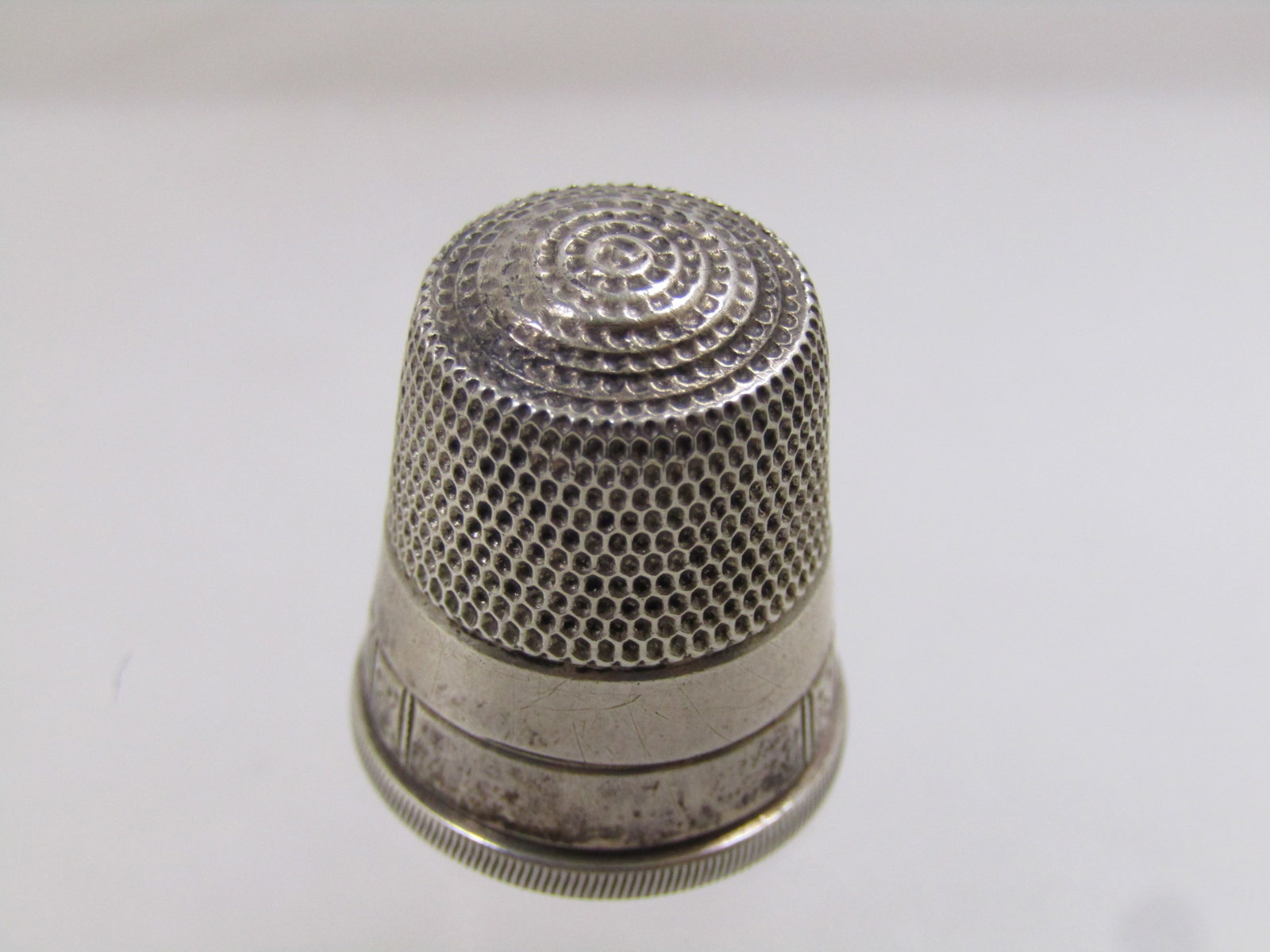 Vintage Sterling Thimble, Sz. 12, Signed, 1930's-1950's - 5