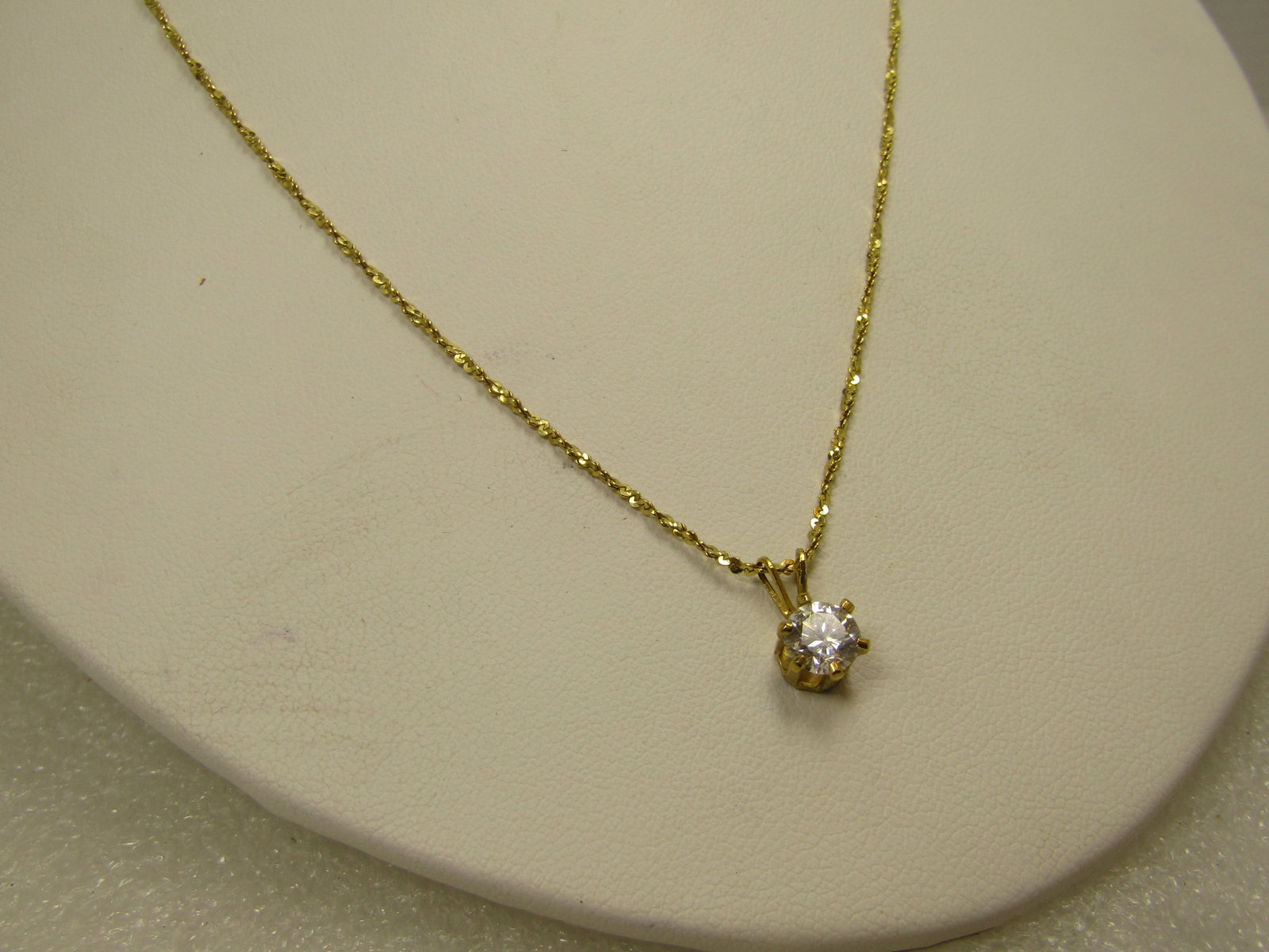 Vintage Danecraft Sterling Vermeil Crystal Necklace, 18", 1980's - 2