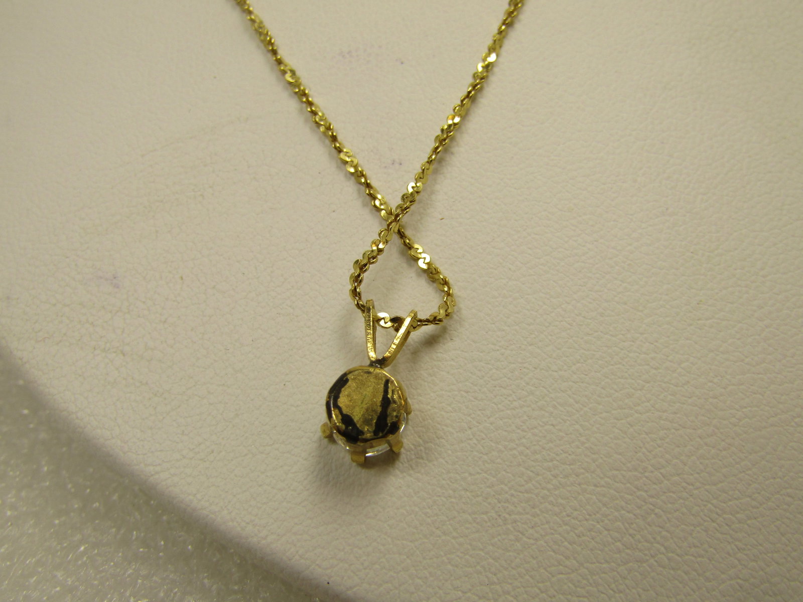 Vintage Danecraft Sterling Vermeil Crystal Necklace, 18", 1980's - 3