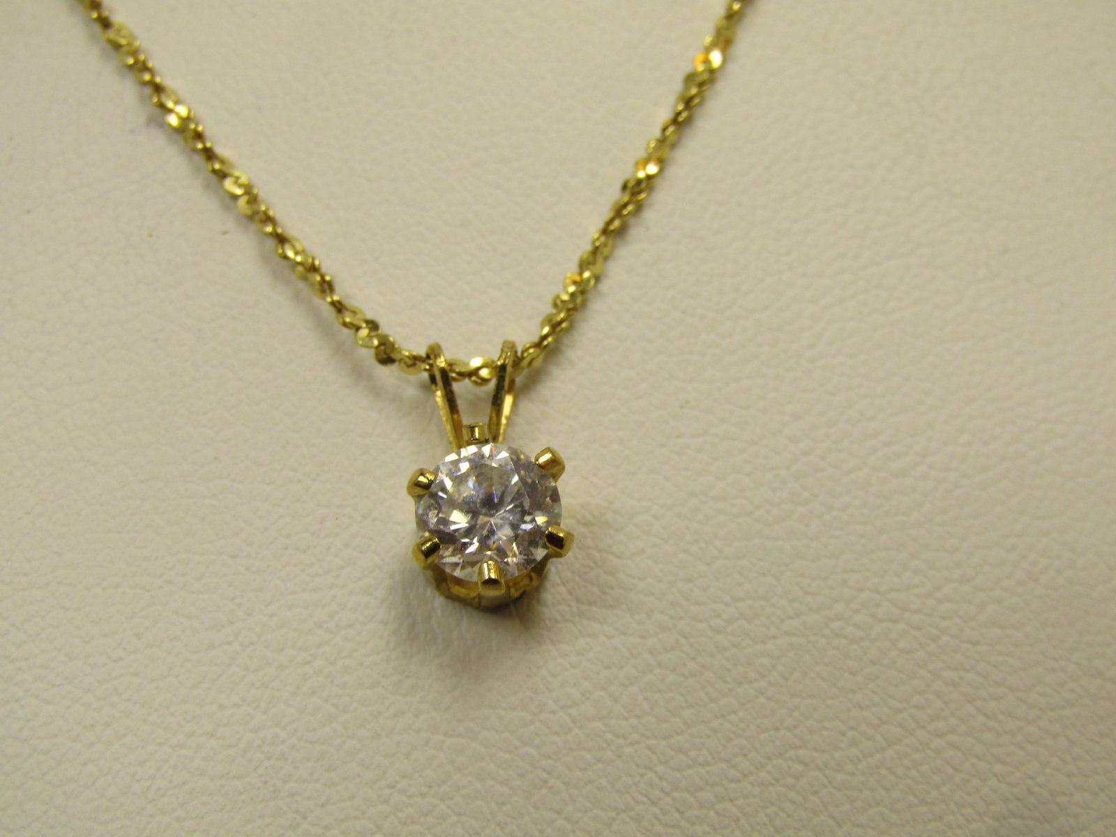 Vintage Danecraft Sterling Vermeil Crystal Necklace, 18", 1980's - 6