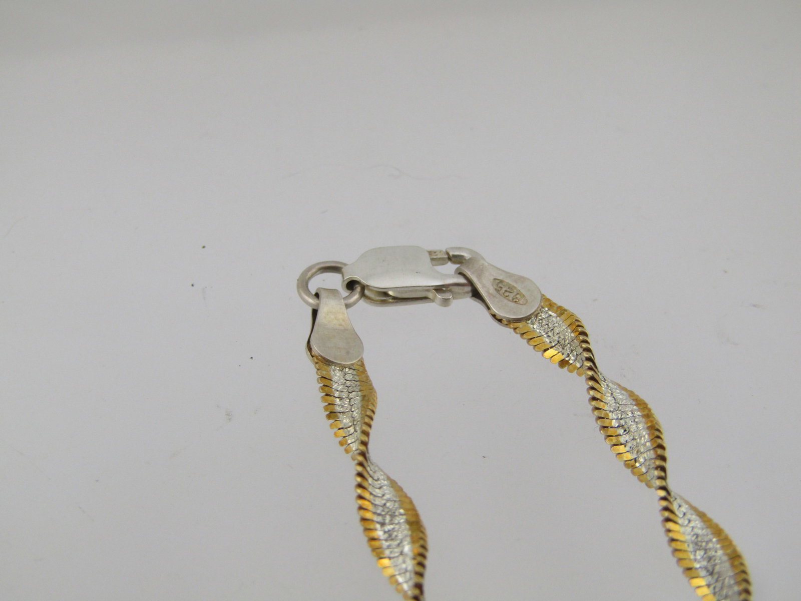 Vintage Sterling Twisted Necklace, Two-Tone, 18", 1980's, Signed - 4