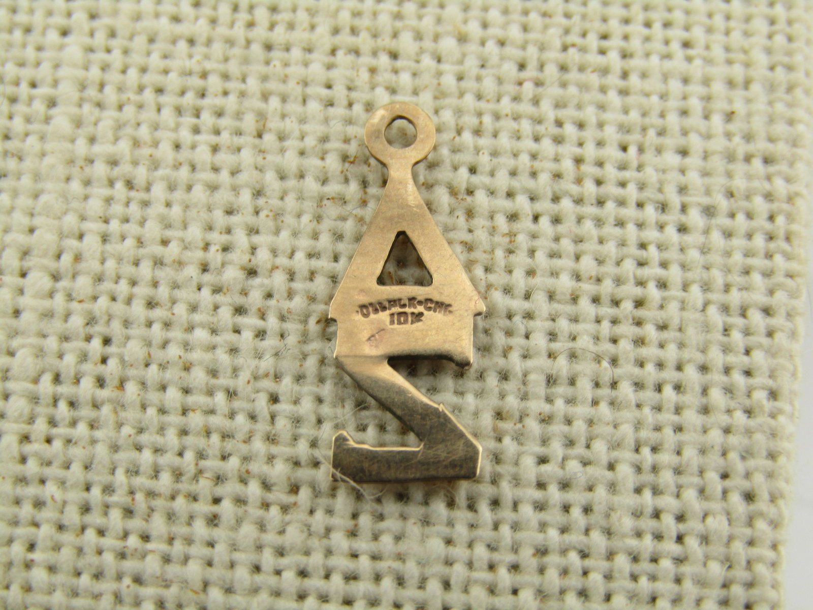 Vintage 10k Delta Zeta Sorority Pendant Signed, Mid-Century - 3