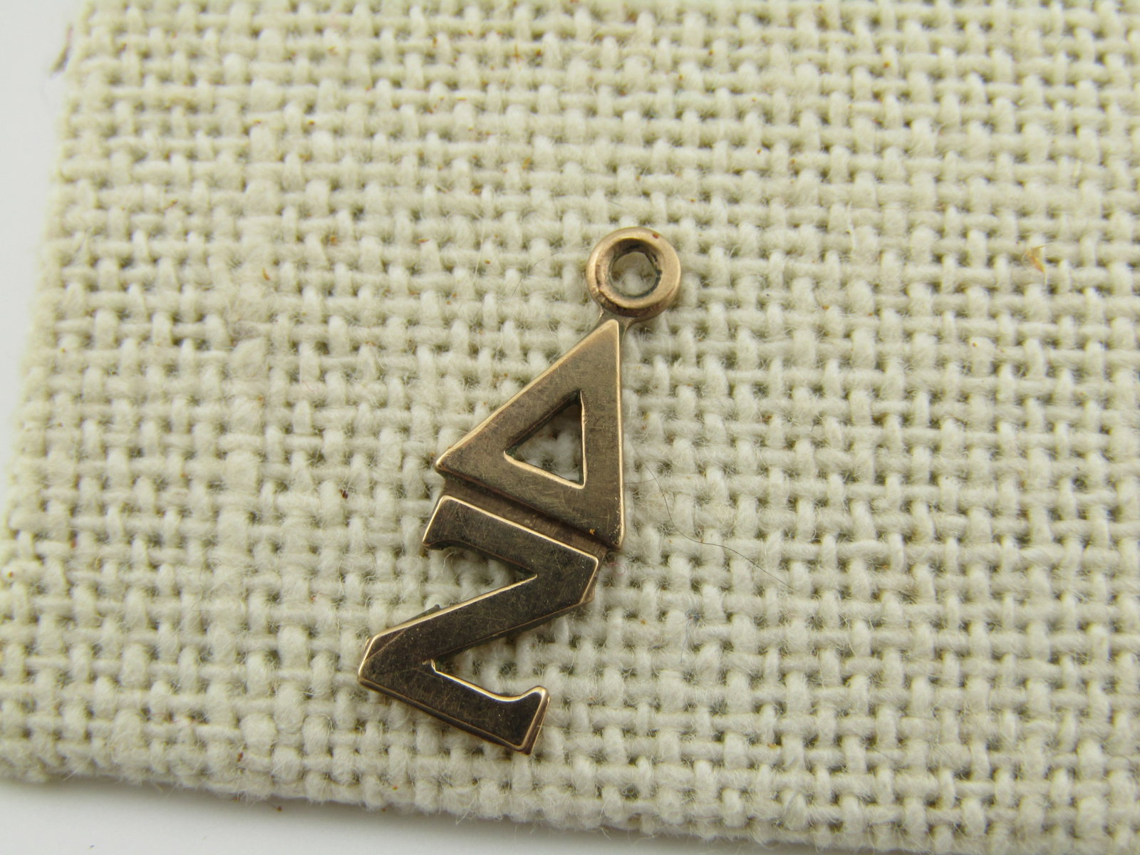 Vintage 10k Delta Zeta Sorority Pendant Signed, Mid-Century - 5