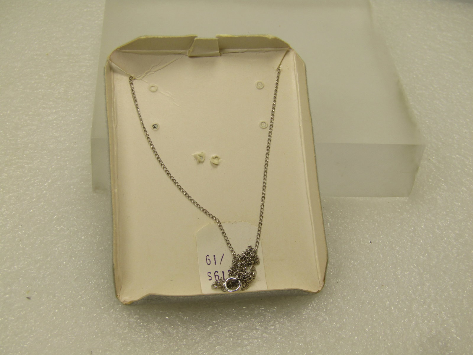 Vintage Sterling CZ Necklace, 18", Chante, Original Box, 1960's-1970's - 7