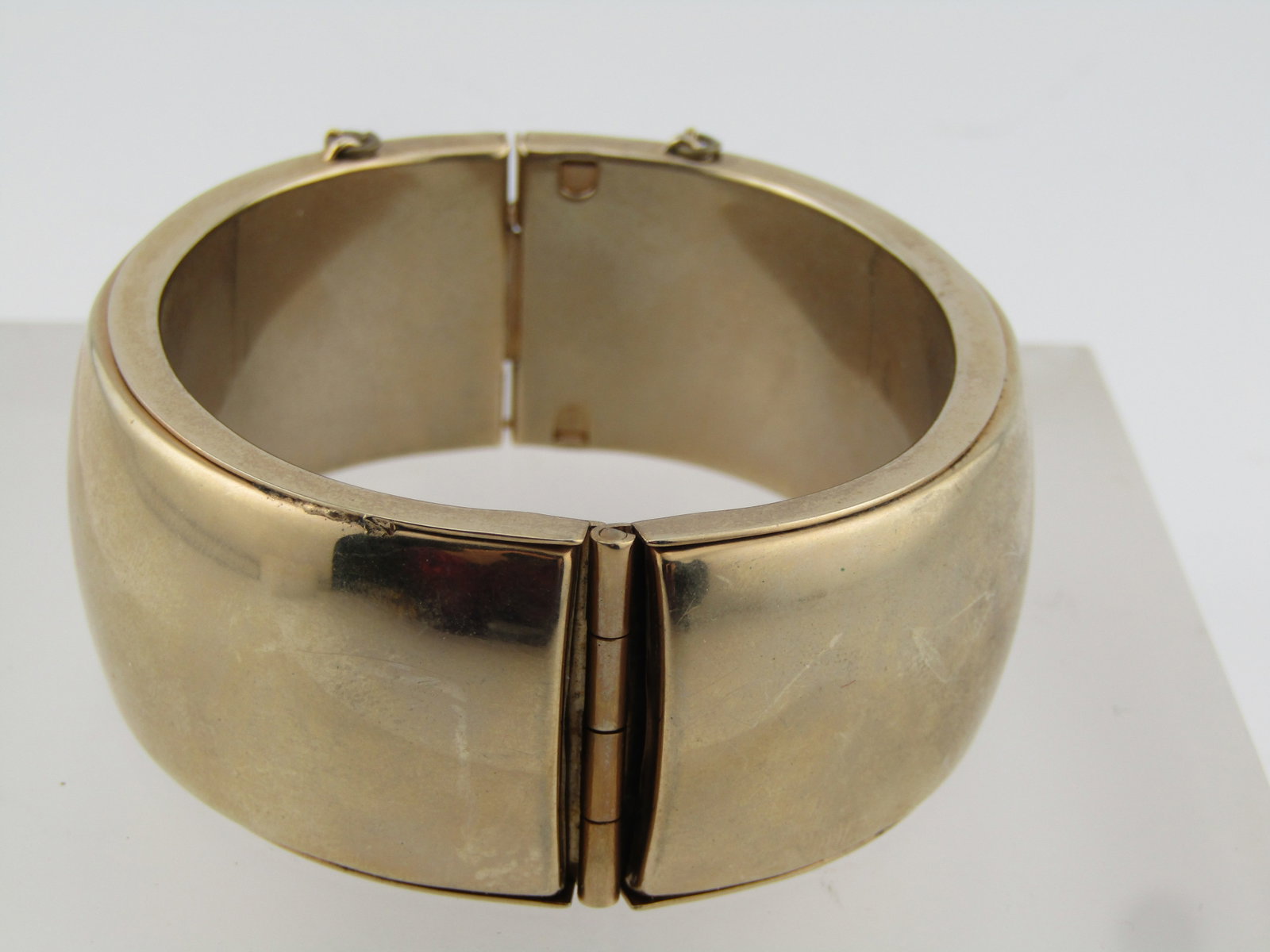 Vintage Wide Hinged Cuff Bracelet, 6.5", 1960's-1970's - 2