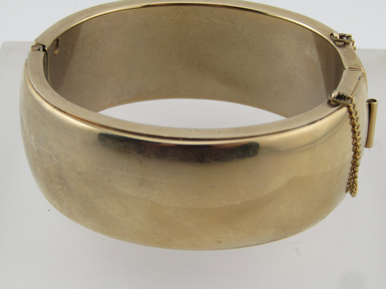 Vintage Wide Hinged Cuff Bracelet, 6.5", 1960's-1970's - 3