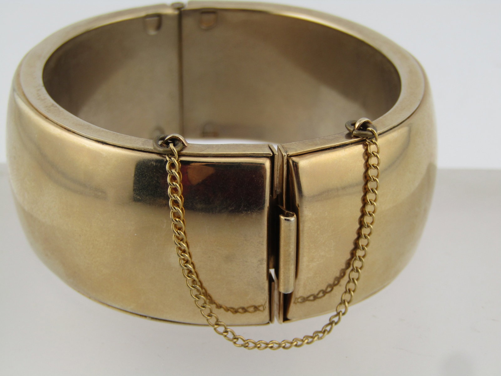 Vintage Wide Hinged Cuff Bracelet, 6.5", 1960's-1970's - 4