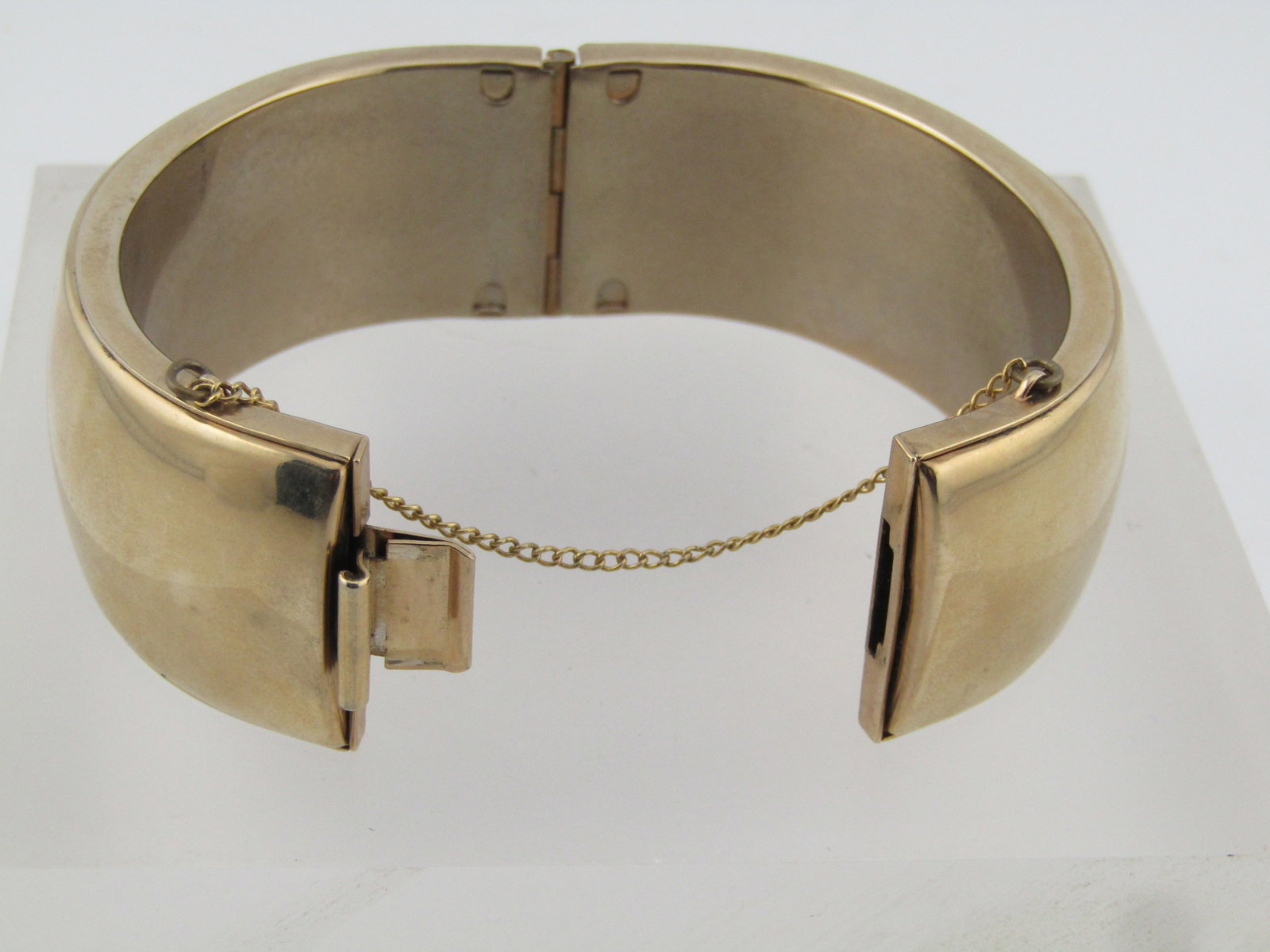 Vintage Wide Hinged Cuff Bracelet, 6.5", 1960's-1970's - 5