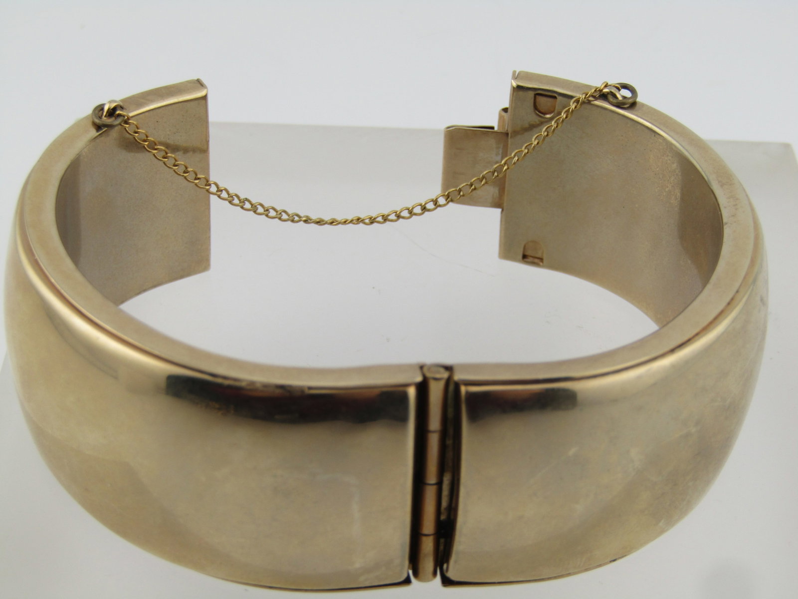 Vintage Wide Hinged Cuff Bracelet, 6.5", 1960's-1970's - 6